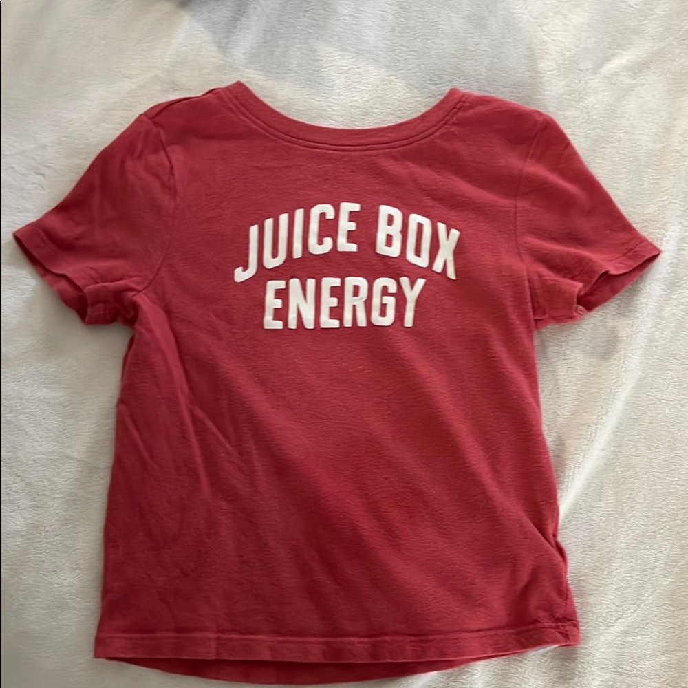 Old Navy Red Short Sleeve Tee Juice Box Energy